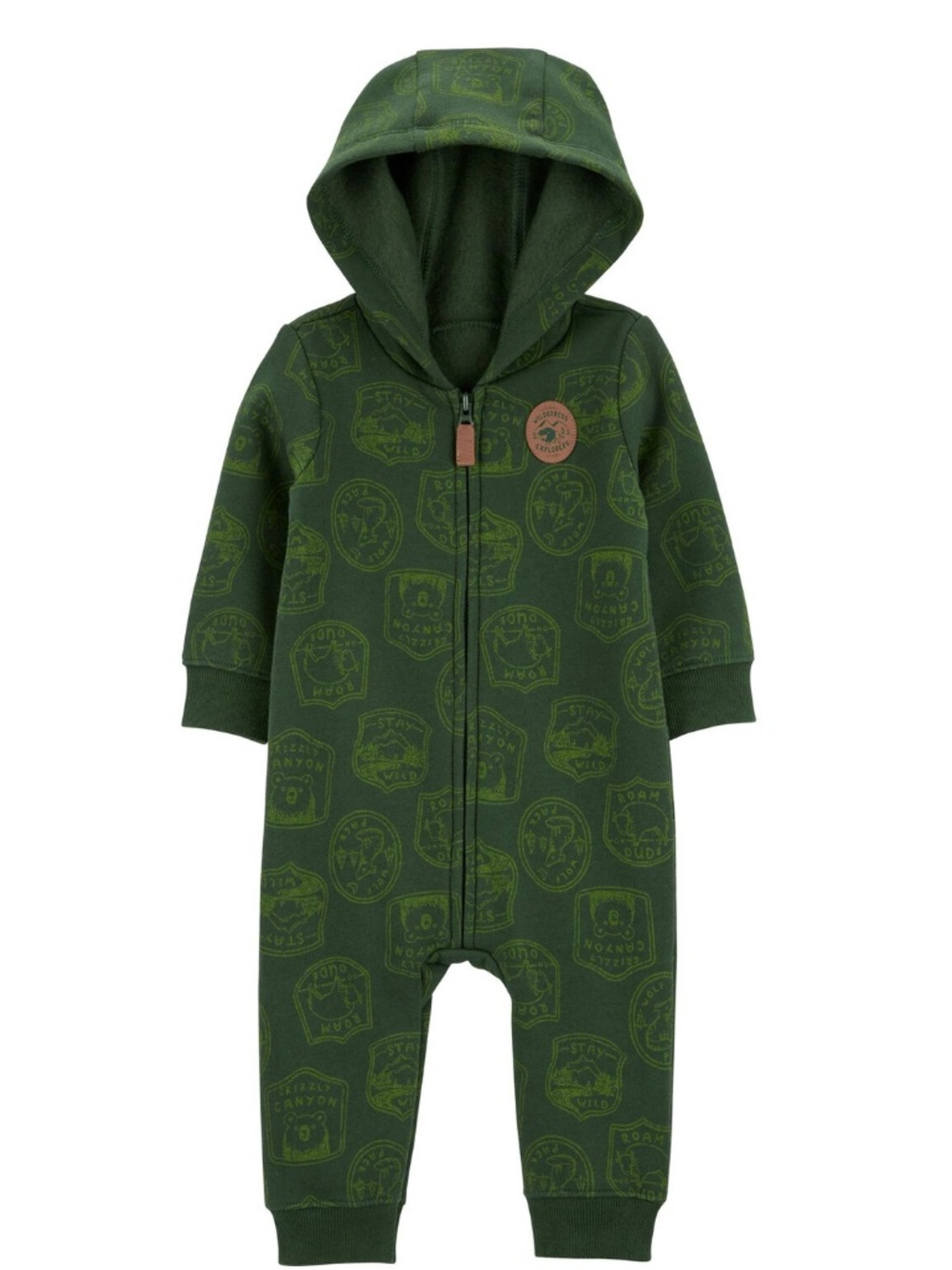 18 month -Carter’s Baby Camping Hooded Fleece Jumpsuit | Cozy Zip-Up Bear Outfit